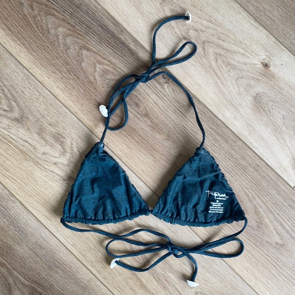 Tori Praver Smocked Animal Print Teal Bikini M - Picture 5 of 5